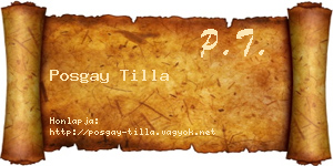Posgay Tilla névjegykártya